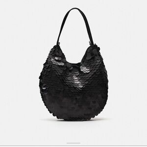 ZARA SEQUIN MINI BUCKET BAG